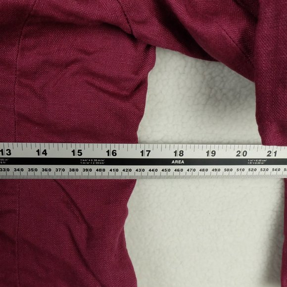 Tobias Womens Blazer Jacket 6 Purple 100% Linen Lightweight Two Button Outdoor - Picture 8 of 11